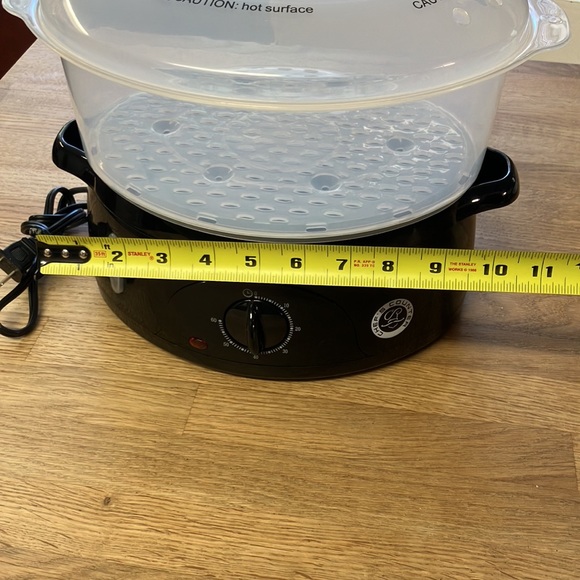 Chef’s counter food steamer plastic/black new without box - Picture 8 of 9